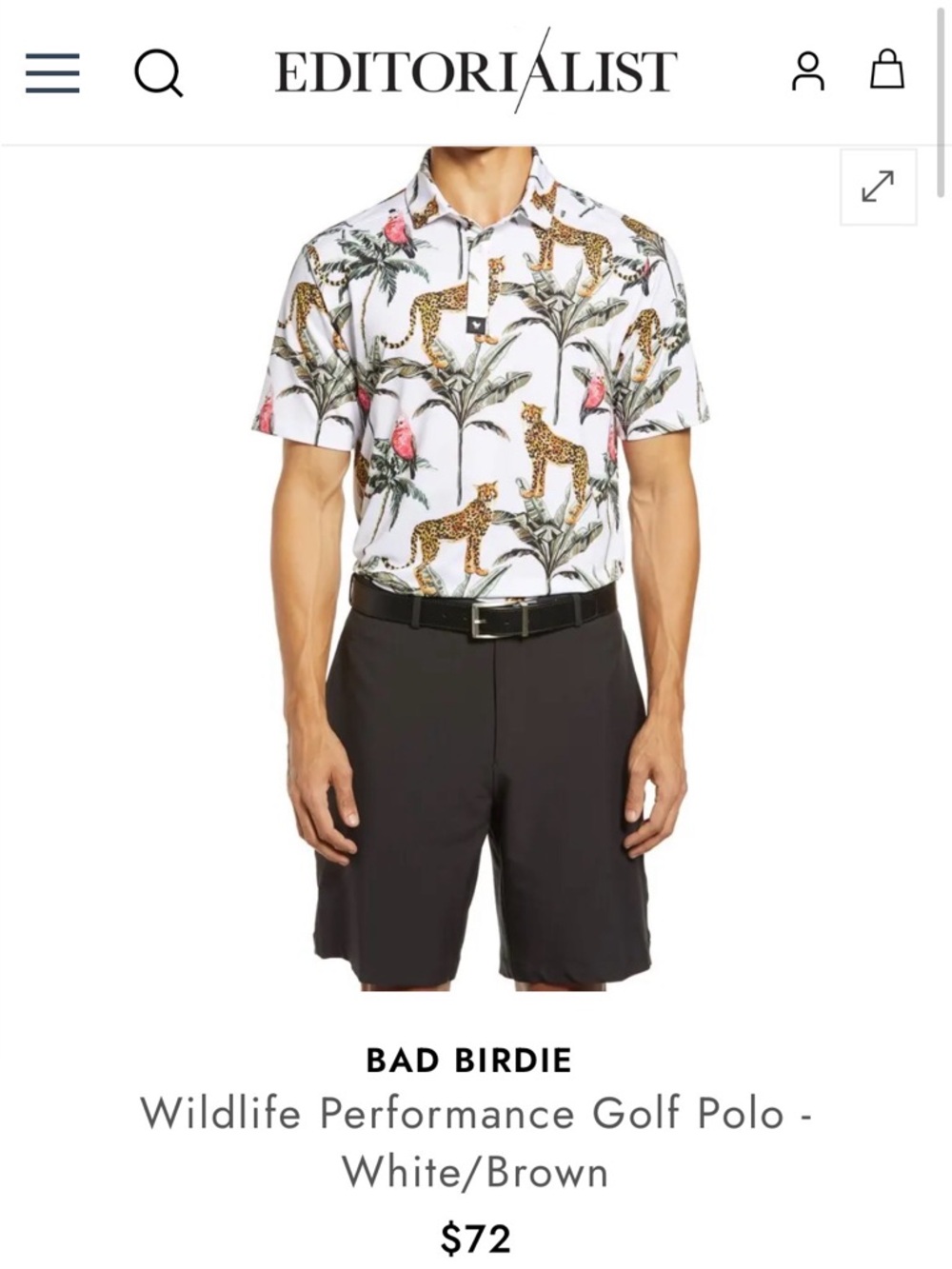 BAD BIRDIE Wildlife Men’s Golf Polo - Picture 6 of 16